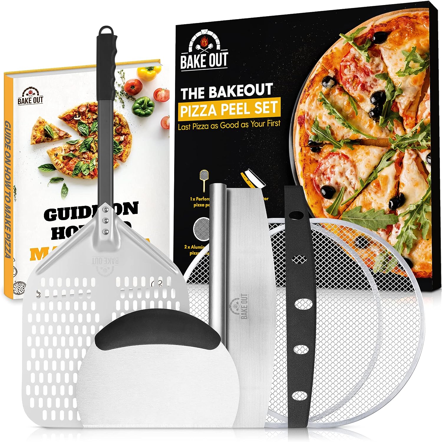 AKE OUT Perforated Pizza Peel Set