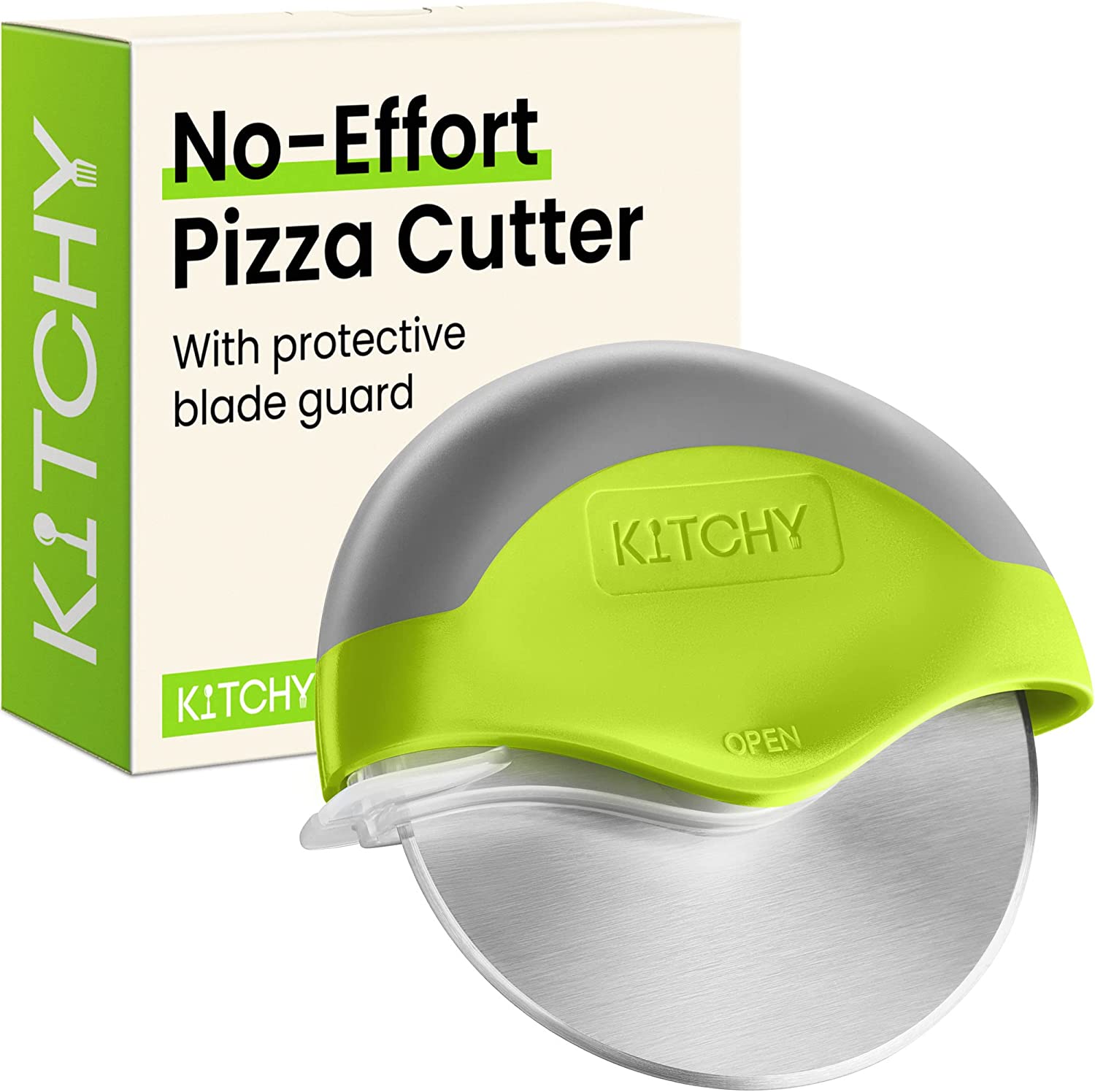 Kitchy Pizza Cutter Wheel with Protective Blade Cover